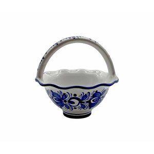 Slovenian Blue and White Small Basket